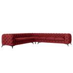 Ecksofa Laviva III Samt - Samt Ravi: Bordeaux - 323 x 323 cm