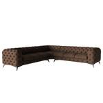 Ecksofa Laviva III Microfaser - Microfaser Priya: Dunkelbraun - 323 x 323 cm