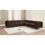 Ecksofa Laviva III Microfaser - Microfaser Priya: Dunkelbraun - 323 x 323 cm