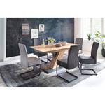 Table Covina (extensible) - Chêne sauvage - Largeur : 140 cm - Noir