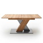 Eettafel Covina (met uitschuiffunctie) - Wild eikenhout - Breedte: 180 cm - Grijs