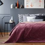 Tagesdecke Aila I Polyester / Velvet - Rosa / Bordeaux - 240 x 260 cm