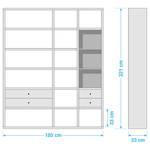 Dossierkast-combinatie Emporio VII Hoogglans wit