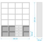 Dossierkast-combinatie Emporio VIII Hoogglans wit