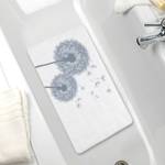 Tapis de baignoire antidérapant Astera Matière plastique - Blanc / Gris