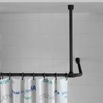 Supporto bastone per tenda da doccia Alluminio / Materiale plastico - Nero
