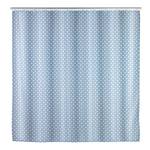 Rideau de douche Cristal Polyester - Bleu / Blanc