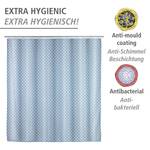 Douchegordijn Cristal polyester - blauw/wit