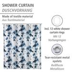 Tenda da doccia Rose Poliestere - Bianco / Blu