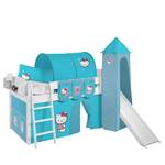 Lit mezzanine Ida Hello Kitty Turquoise - Avec toboggan et tour - Avec échelle