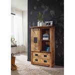 Highboard Hayes massief mangohout/ijzer - mangohout/zwart