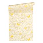 Fotomurale Versace Barocco Butterfly I Tessuto non tessuto - Giallo / Color crema