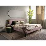 Gestoffeerd bed Steve Platweefsel Meave: Mauve - 160 x 200cm