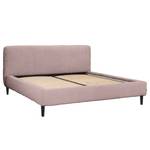 Gestoffeerd bed Steve Platweefsel Meave: Mauve - 160 x 200cm