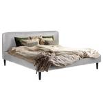 Gestoffeerd bed Steve Platweefsel Meave: Beige - 160 x 200cm