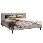 Gestoffeerd bed Steve Platweefsel Meave: Grijs - 160 x 200cm