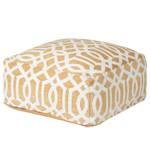 Pouf Limes Polyester / Coton - Jaune moutarde