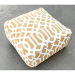 Pouf Limes Polyester / Coton - Jaune moutarde