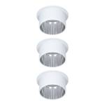 LED-inbouwlamp Gil IV (set van 3) aluminium - 3 lichtbronnen