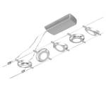 Plafonnier Corduo I Polycarbonate / Aluminium - 5 ampoules