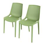 Chaises empilables Vacaria - Lot de 2 Polyéthylène - Vert