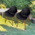 Set di 2 sedie da giardino VACY Polietilene / Acciaio - Nero