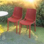 Stapelstoel VACARIA set van 2 polyetheen - Rood