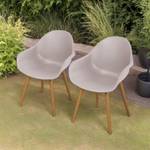 Set di 2 sedie da giardino VACY Polietilene / Acciaio - Grigio