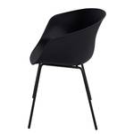 Chaises de jardin Vedene - Lot de 2 Polyéthylène / Acier - Noir