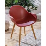 Set di 2 sedie da giardino VACY Polietilene / Acciaio - Rosso