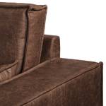 Sofa Jurga (3-Sitzer) Antiklederlook - Microfaser Yaka: Braun