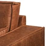 Sofa Jurga (3-Sitzer) Antiklederlook - Microfaser Yaka: Cognac