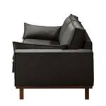 Sofa Jurga (3-Sitzer) Webstoff - Webstoff Sioma: Schwarz