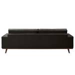 Sofa Jurga (3-Sitzer) Webstoff - Webstoff Sioma: Schwarz