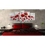 Wandbild Scarlet Cloud MDF / Leinwand - Mehrfarbig - 200 x 100 cm