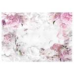 Papier peint Dancing Peonies Intissé premium - Rose / Blanc - 150 x 105 cm