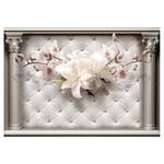 Fototapete Royal Elegance mit Blumen Premium Vlies - Grau / Pink - 400 x 280 cm