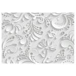 Papier peint Flowers with Crystals Papier peint en intissé premium - Blanc - 300 x 210 cm