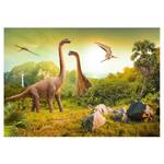 Papier peint Dinosaurier Papier peint en intissé premium - Multicolore - 150 x 105 cm
