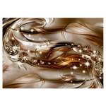 Fotomurale Chocolate Tide Tessuto non tessuto premium - Marrone / Oro - 200 x 140 cm