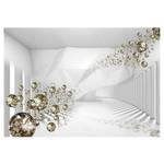 Fotobehang Diamond Corridor Grey premium vlies - wit/goudkleurig - 250 x 175 cm
