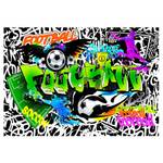 Fotomurale Football Graffiti Tessuto non tessuto premium - Multicolore - 200 x 140 cm