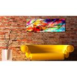 Tableau déco Dance of the rainbow MDF / Toile - Multicolore - 120 x 40 cm