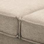 Canapé d’angle Jurga Tissu - Tissu Sioma: Créme - Méridienne courte à droite (vue de face)