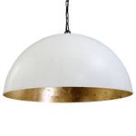 Hanglamp Larino I ijzer/staal - 1 lichtbron - Wit/goudkleurig - Diameter: 60 cm