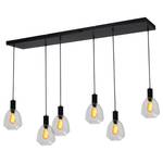 Hanglamp Porto XVII transparant glas/staal - 6 lichtbronnen