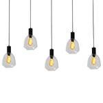 Hanglamp Porto XXI transparant glas/staal - 5 lichtbronnen