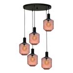 Hanglamp Porto XXXVI transparant glas/staal - 5 lichtbronnen