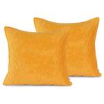 Kussensloop Aila (set van 2) polyester/fluwelen look - Honingkleurig - 45 x 45 cm