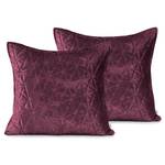 Kissenbezug Aila (2-er Set) Polyester / Velvet-Optik - Violett - 45 x 45 cm